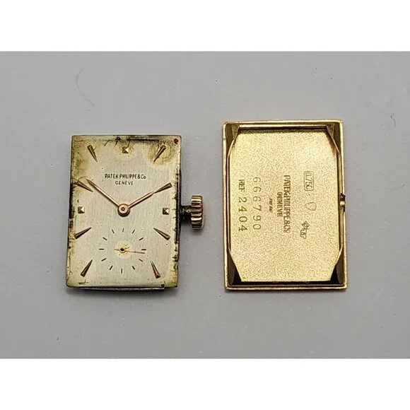 Vintage Patek Philippe 2404 Canape Art Deco Architectural 1950s 18K Rose Gold - Picture 15 of 16